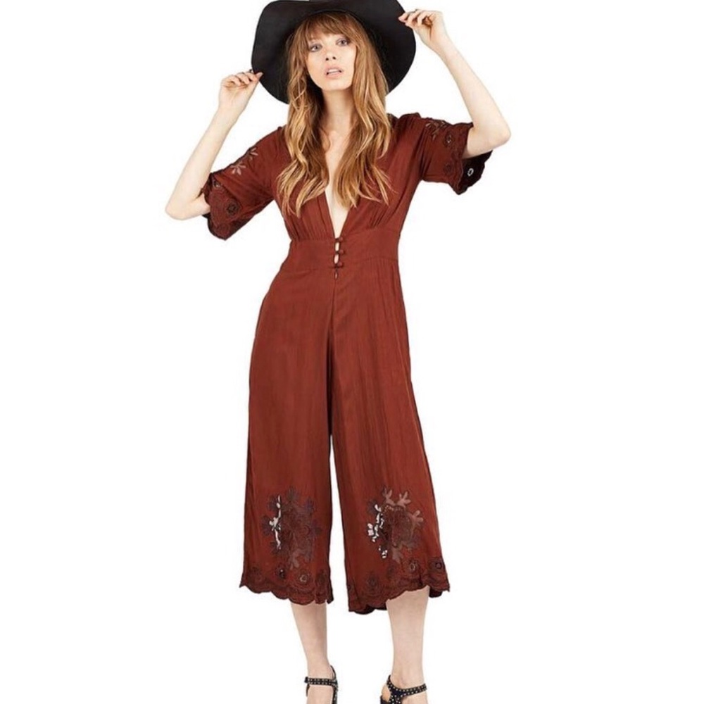 Cleobella Eve Jumpsuit in Brown. NEW WITH TAG!